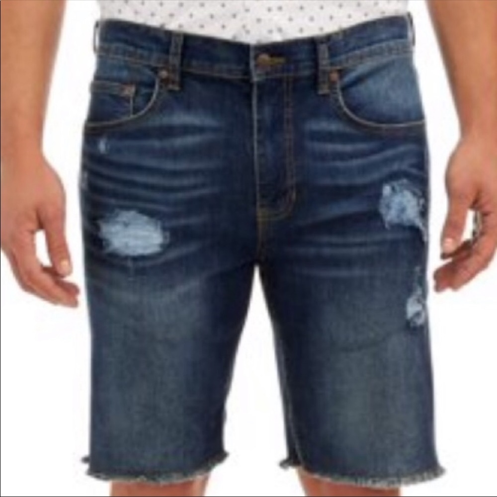 💜George men’s Destructed Denim Shorts